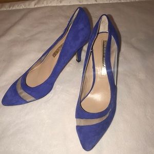 Heels-Audrey Brooke Blue Suede shoes-Size 7
